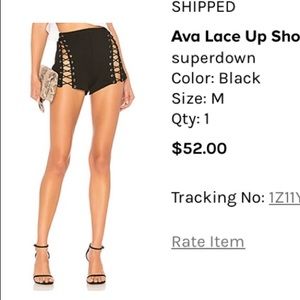Superdown lace up shorts